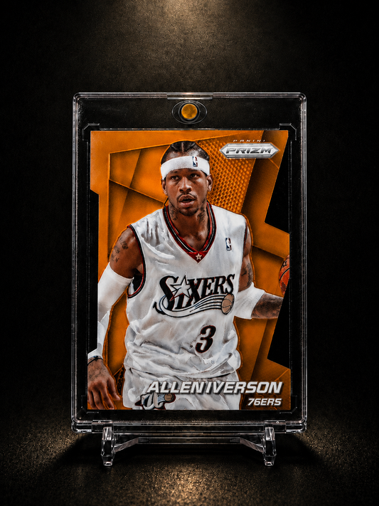 【2014-15 Panini Prizm Basketball ALLEN IVERSON ORANGE DIE-CUT PRIZM #184】