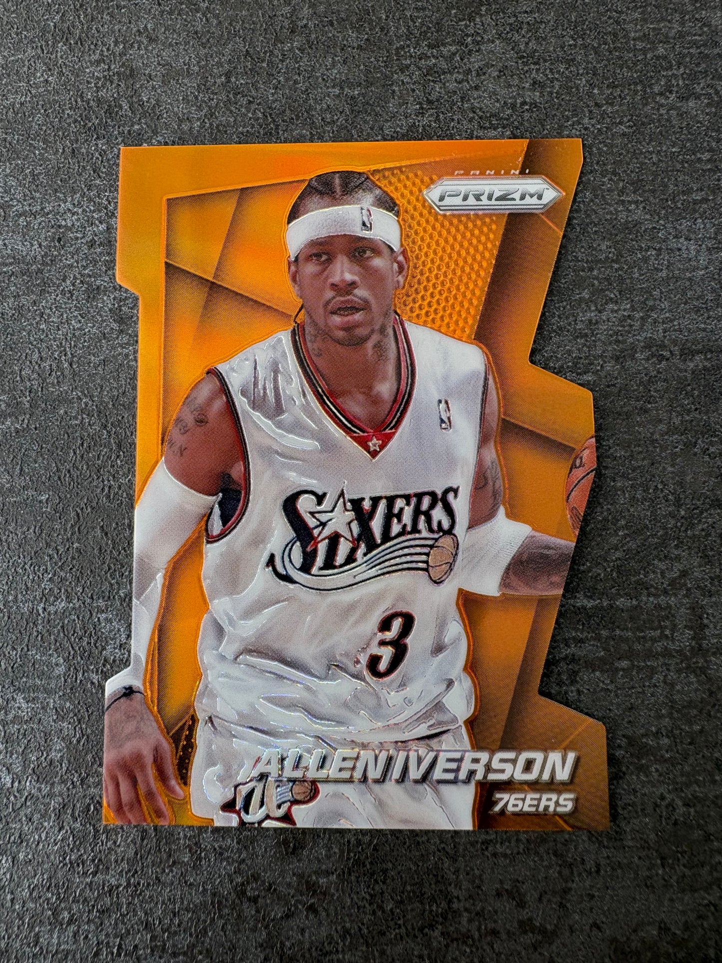【2014-15 Panini Prizm Basketball ALLEN IVERSON ORANGE DIE-CUT PRIZM #184】