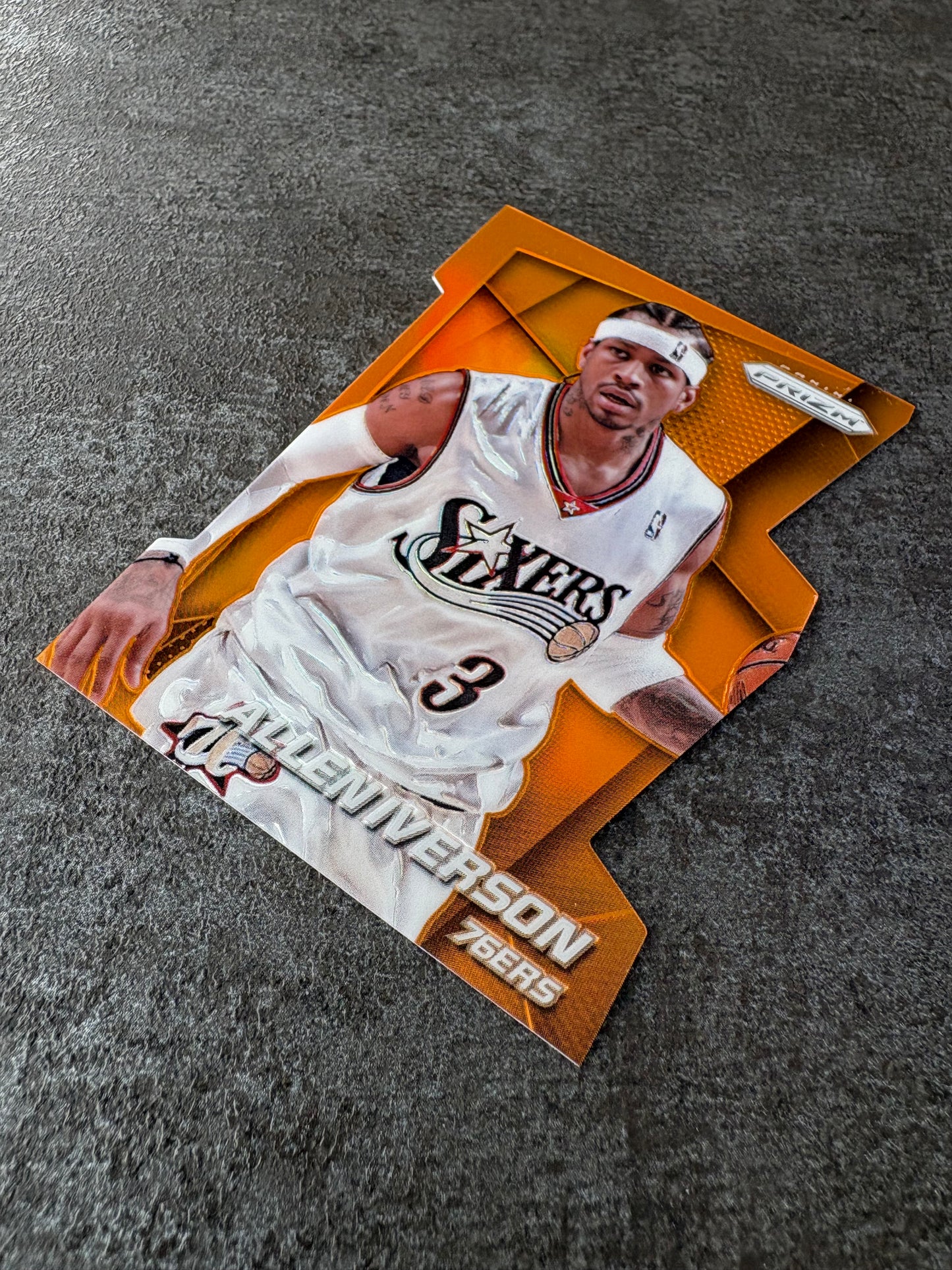【2014-15 Panini Prizm Basketball ALLEN IVERSON ORANGE DIE-CUT PRIZM #184】