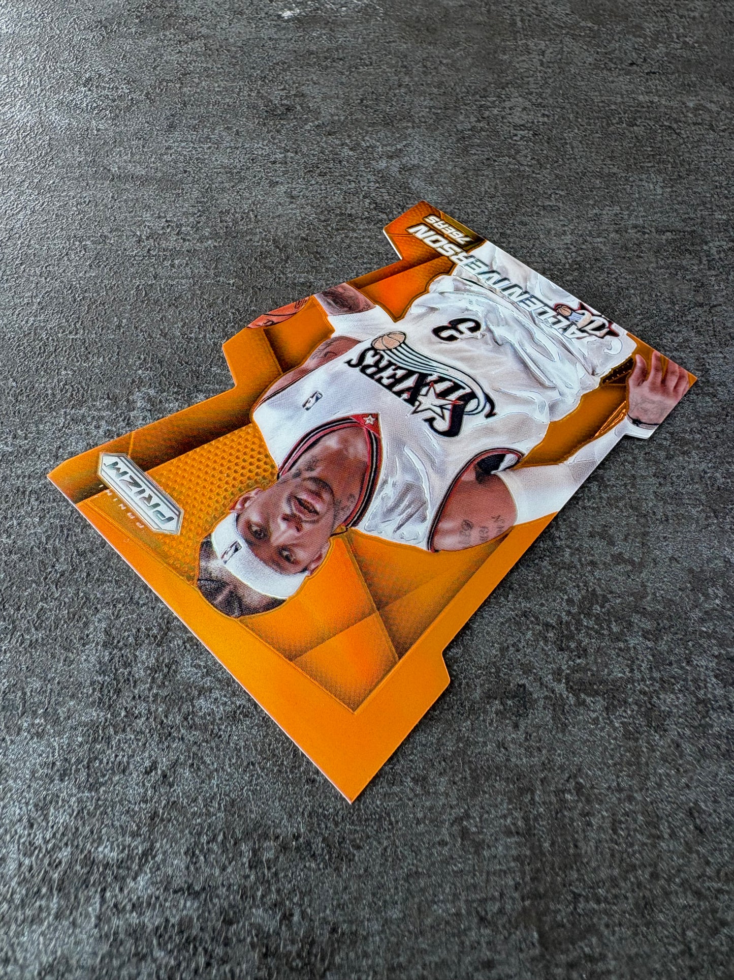【2014-15 Panini Prizm Basketball ALLEN IVERSON ORANGE DIE-CUT PRIZM #184】