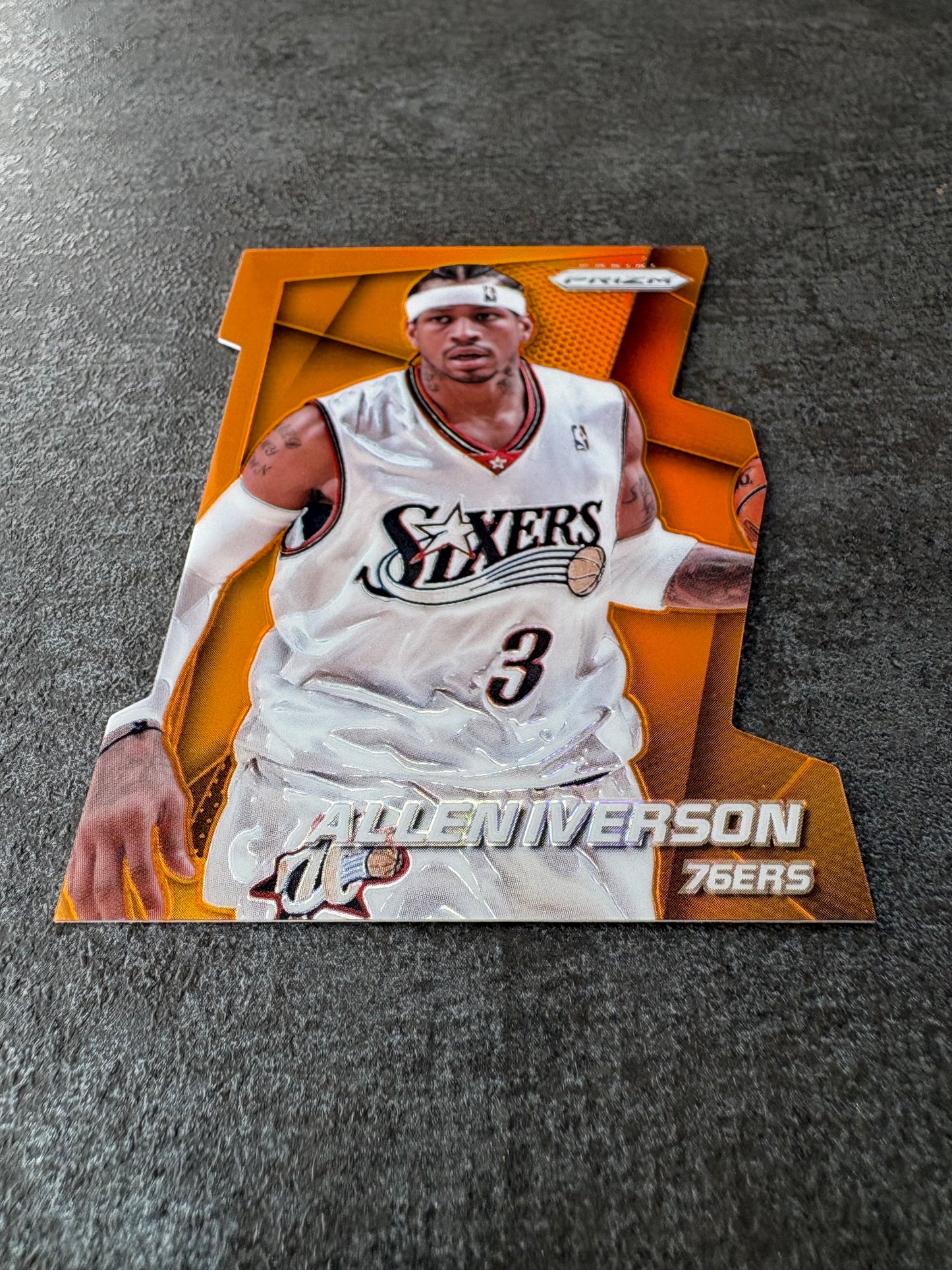 【2014-15 Panini Prizm Basketball ALLEN IVERSON ORANGE DIE-CUT PRIZM #184】