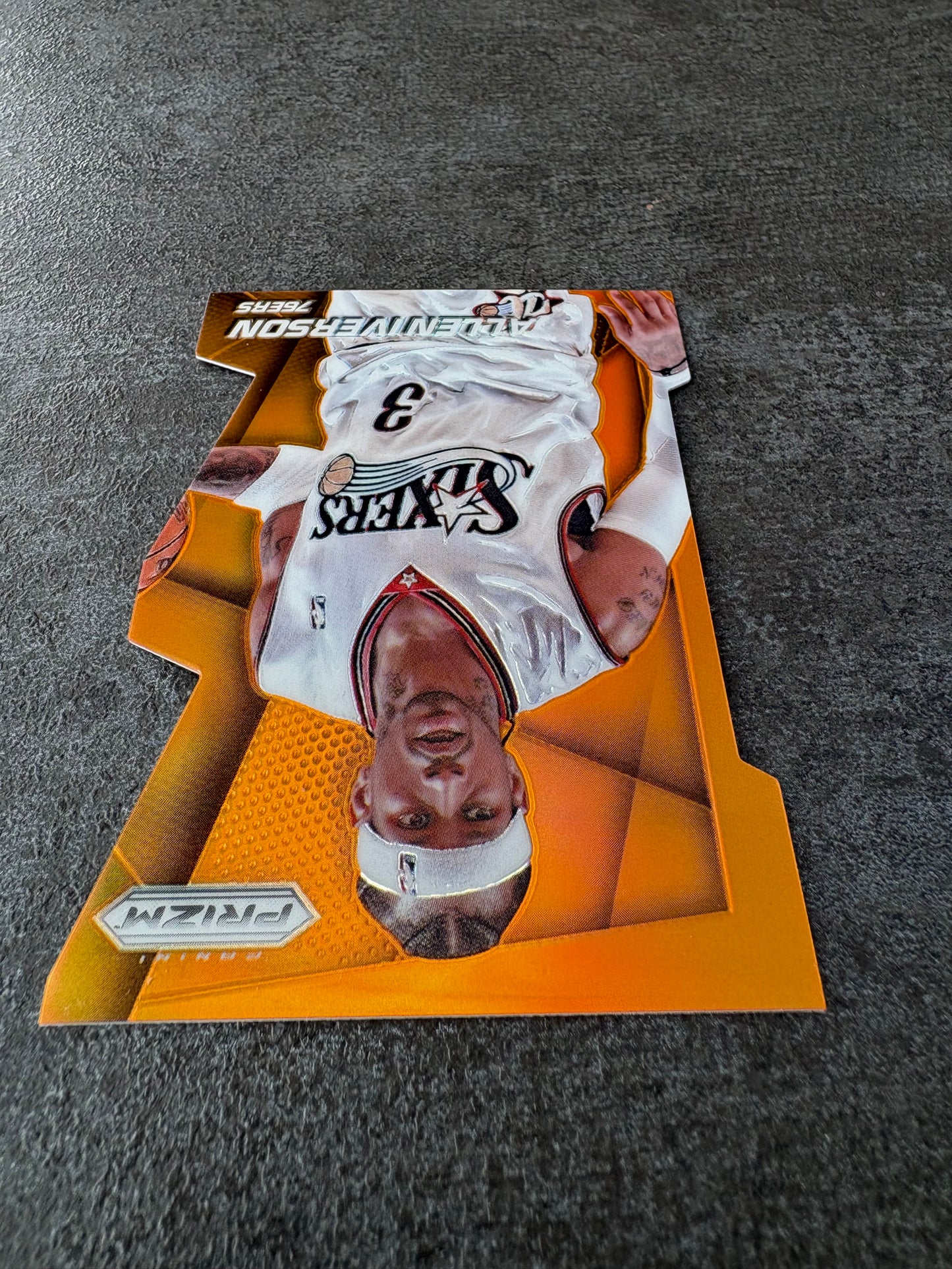【2014-15 Panini Prizm Basketball ALLEN IVERSON ORANGE DIE-CUT PRIZM #184】