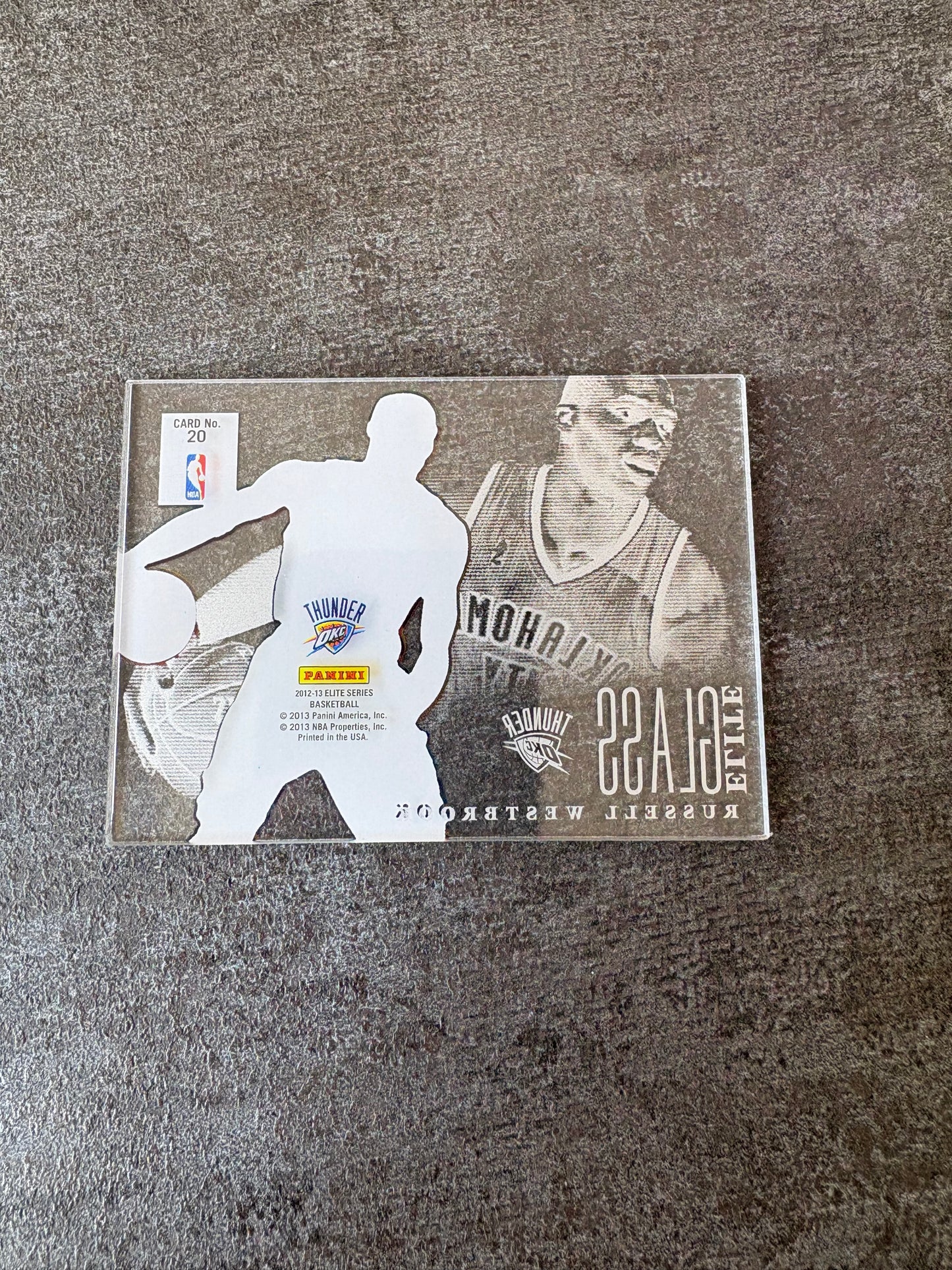 2012-13 PANINI ELITE SERIES BASKETBALL RUSSELL WESTBROOK ELITE GLASS #20