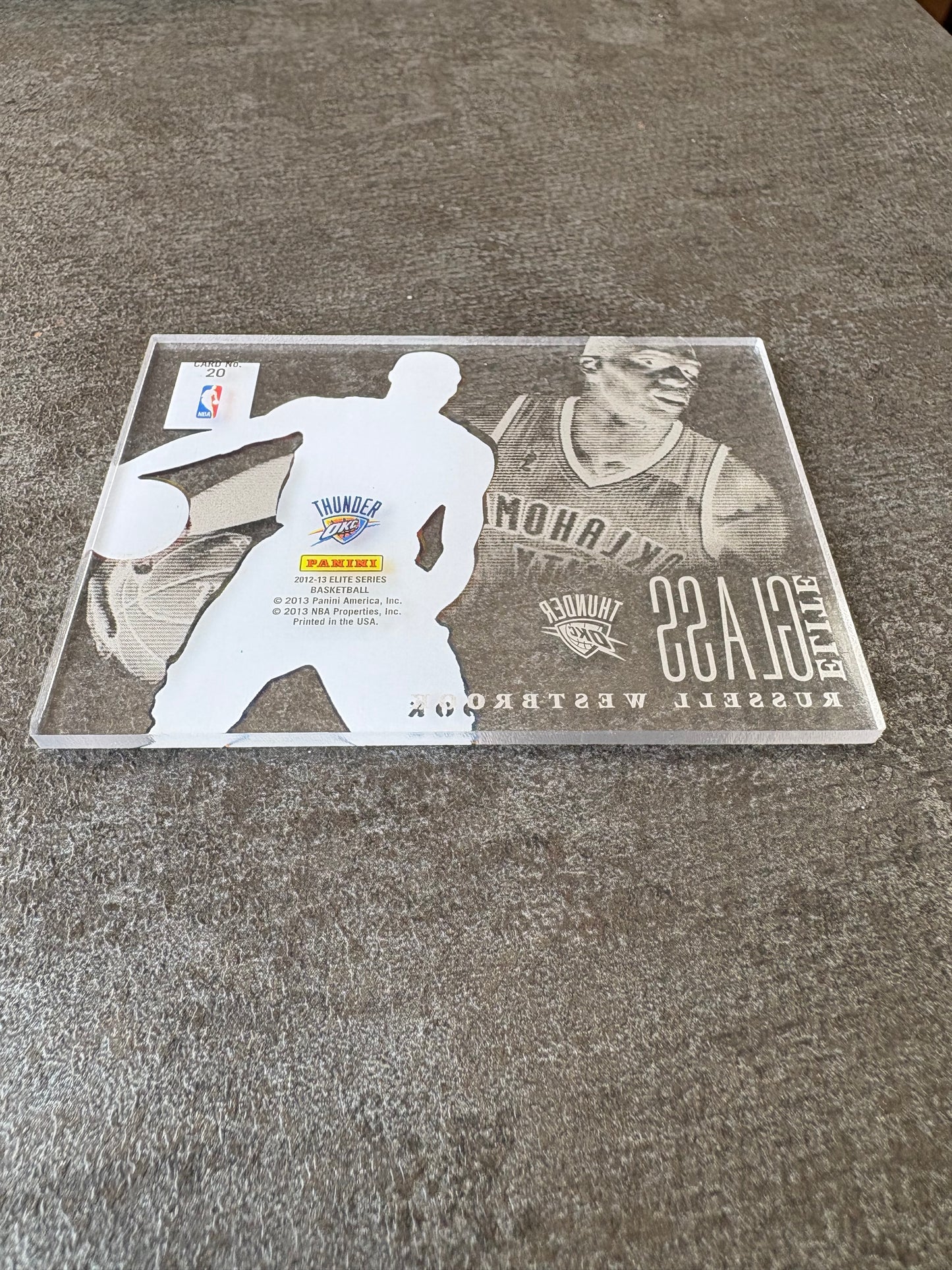 2012-13 PANINI ELITE SERIES BASKETBALL RUSSELL WESTBROOK ELITE GLASS #20