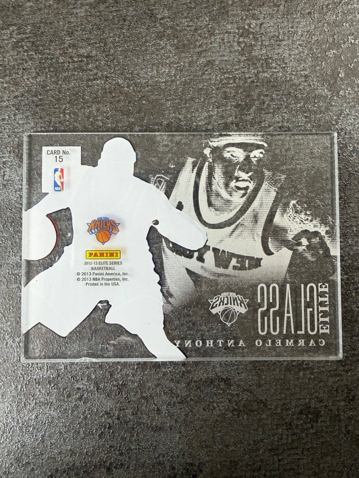 2012 PANINI ELITE SERIES ELITE GLASS CARMELO ANTHONY #15