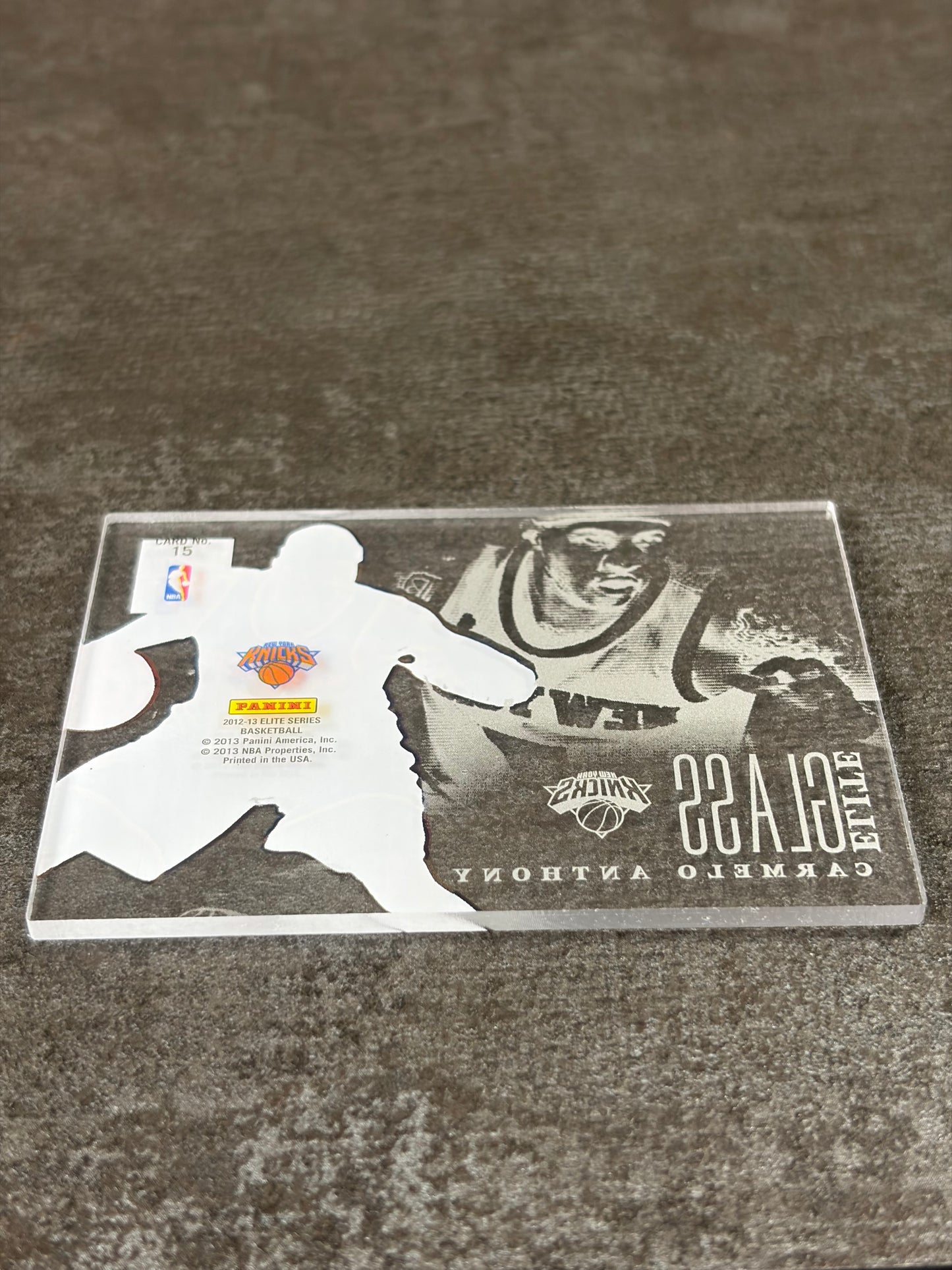 2012 PANINI ELITE SERIES ELITE GLASS CARMELO ANTHONY #15