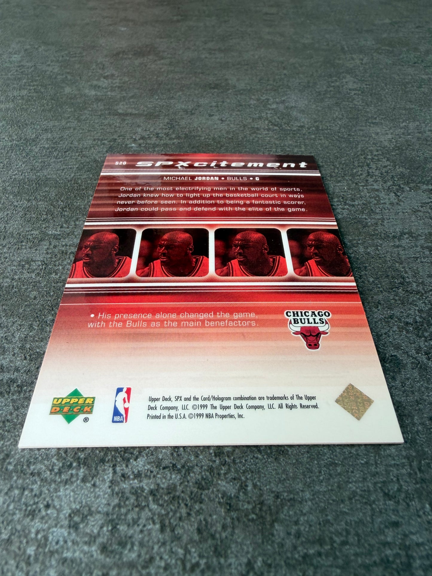 1999 Upper Deck SPx SPxcitement Michael Jordan #S20
