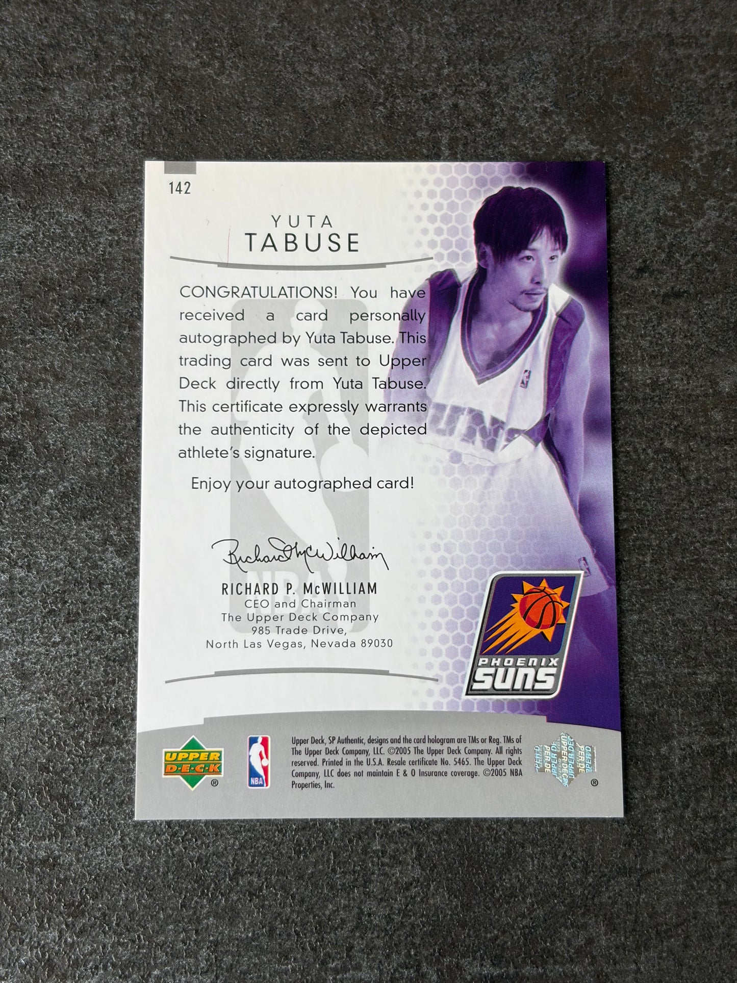 2004-05 UPPER DECK SP Authentic Yuta Tabuse